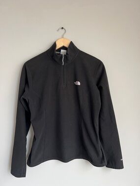 The North Face Black Half-Zip Fleece Pullover Size L